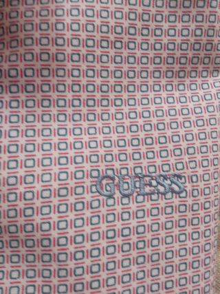 Camisa Guess rosa y blanca Roja y azul Original