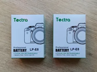 2 Baterias Tectra Canon LP-E8 Novas