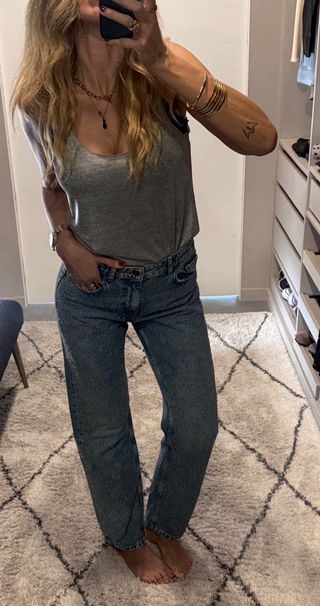 Jeans ZW Zara Collection tachas