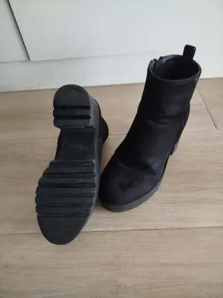 Botines plataforma negros talla 38