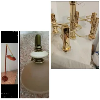 3 Lámparas de mesa y techo