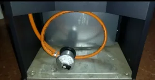 Estufa de gas Nevercold negra