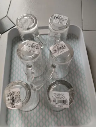 6 Tazas de Vidrio Nuevas