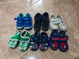 Lote 6 pares zapatos infantiles talla 22