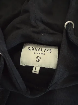 Sudadera original Six Valves con capucha negra L