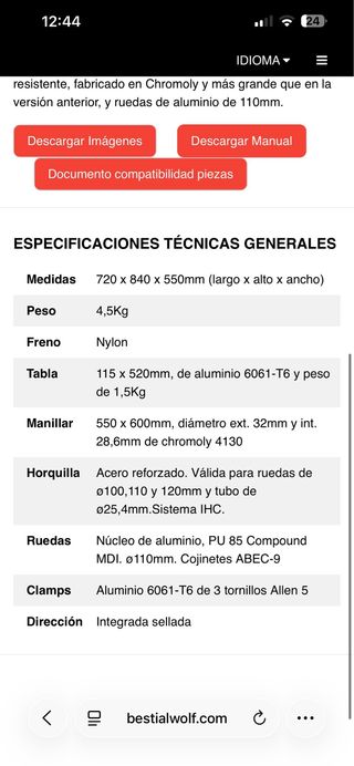 Patinete Booster B16 Azul