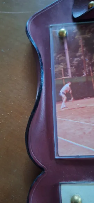 Cornice in cuoio ricurvo vintage