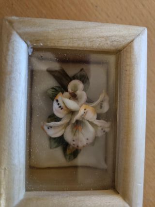 Fiori porcellana stile Capodimonte con scatola