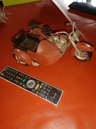 Decorazione moto con sidecar vintage