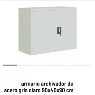 Armario archivador acero gris 90x40x90 cm