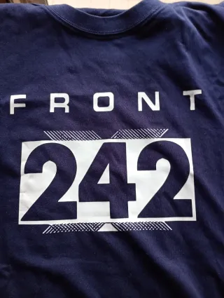 Camiseta algodón Front 242 azul talla L a estrenar