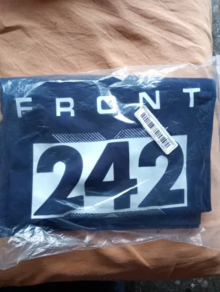 Camiseta algodón Front 242 azul talla L a estrenar