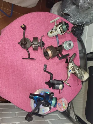 Lote de 7 carretes pesca