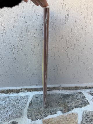 Mensola stondata AIS 60x15x2 cm legno noce scuro