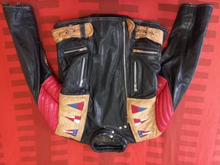 Chaqueta Motorista Negra y Roja