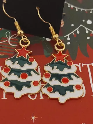 Orecchini Albero di Natale smaltati