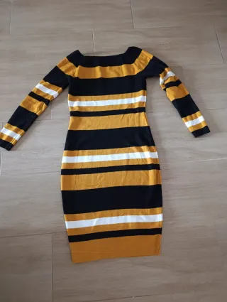 Vestido de invierno a rayas