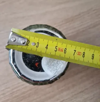 Vaso in vetro metallizzato dorato e argentato