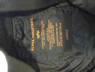 Chaqueta Bomber Alpha Industries Negra