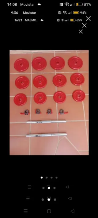 Juego Mancuernas SANTER Calidad, 20kilos cada una