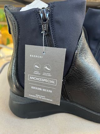 Botín piel negro ancho especial T.35 Baerchi