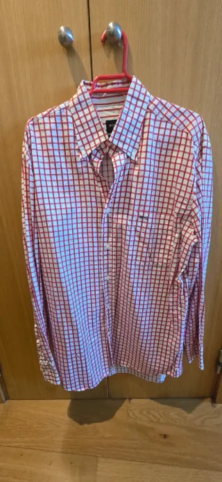 Camisa McGregor cuadros rojo y blanco