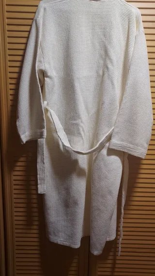 Bata de baño color crema