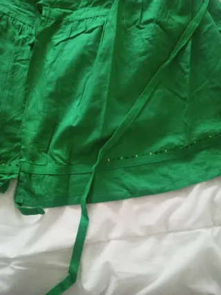 Blusa cruzada verde mujer