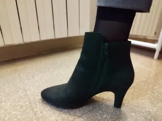 Botines verdes de tacón