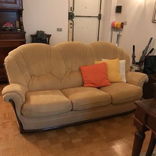 Divano 3 posti Alberto Nieri tessuto beige