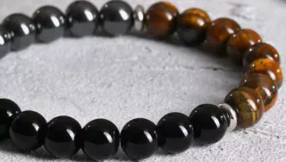 Bracciale Ossidiana, Ematite, Occhio di Tigre