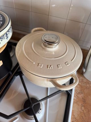 Casseruola Smeg Ghisa Beige 24cm