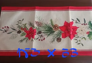 Tappetino da bagno/cucina e tovaglia natalizia.