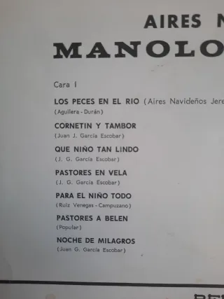LP MANOLO ESCOBAR - Aires Navideños