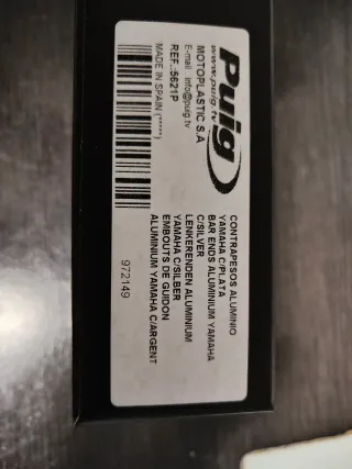 Contrapesos Puig Yamaha Aluminio Plata