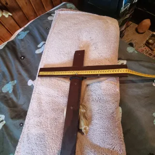 Crucifijo Jesucristo Ojos Cristal Años 50 OFERTA