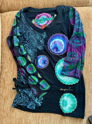 Vestido manga larga Desigual estampado