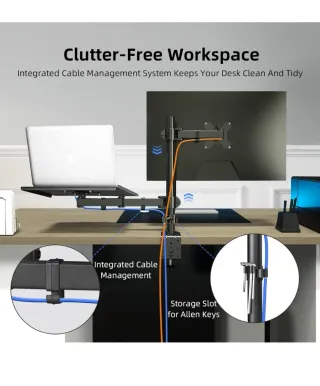 Brazo para monitor y portátil