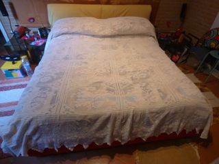 Copriletto matrimoniale filet artigianale