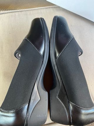 Zapatos anchos Puche Piel Talla 40 Negro/Dorado