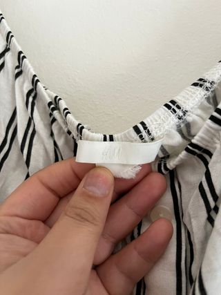 Blusa H&M Hombros Descubiertos Rayas Talla M