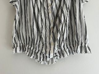 Blusa H&M Hombros Descubiertos Rayas Talla M