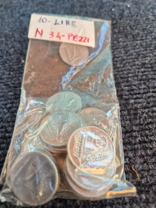34 pezzi 10 Lire