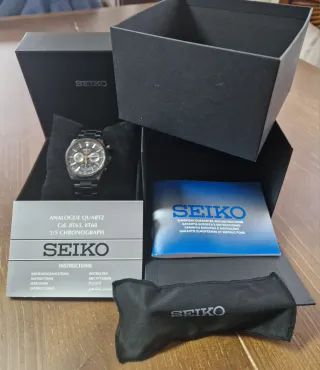 Reloj Seiko Analógico Quartz Chronograph Negro