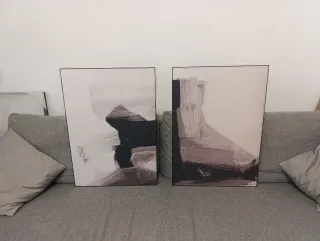 Set di 2 quadri decorativi astratti