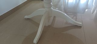 Mesa redonda extensible Ikea blanca