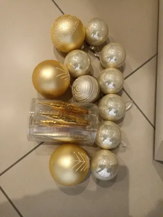 Palline Natalizie Oro e Champagne