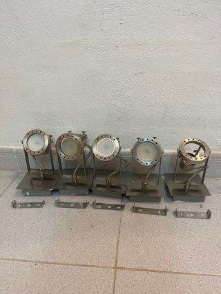 Lote di 5 faretti LED argentati per interni