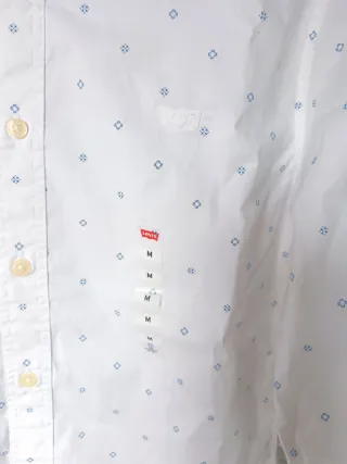 Camisa Levi's Blanca Estampada Talla M