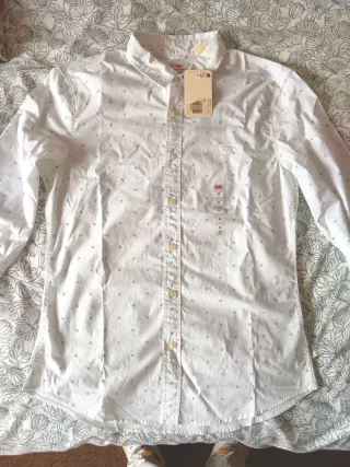 Camisa Levi's Blanca Estampada Talla M